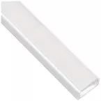 Profil Led appliquer Line mini 14x7mm alu blanc + cover opal / 2m