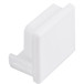 White PVC Line Profile Closed End Cap / pc
