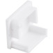 White PVC Line Profile Closed End Cap / pc