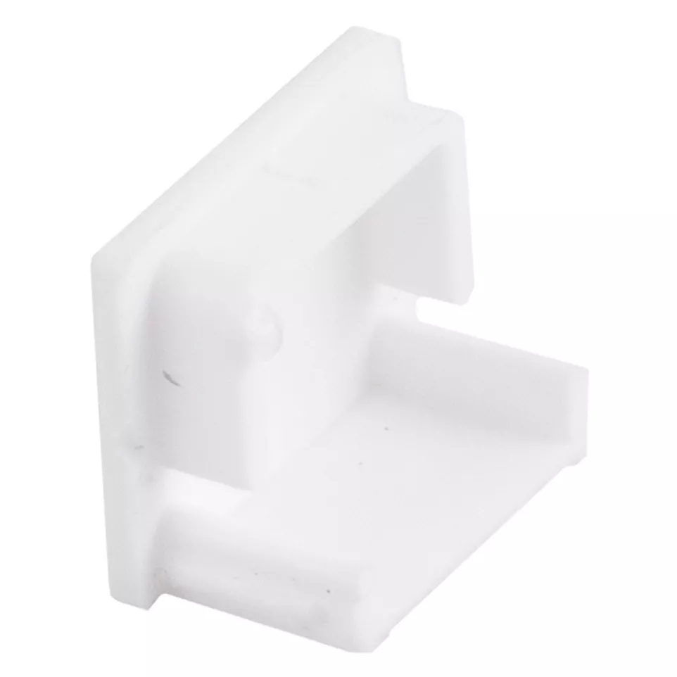 White PVC Line Profile Closed End Cap...