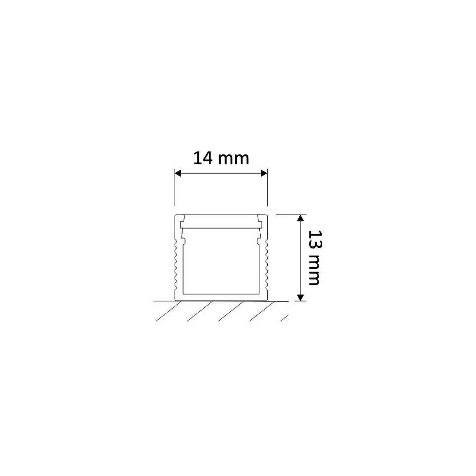 Profiel Led toepassing Line 14x13mm...
