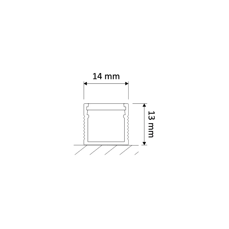Line 14x13mm Surface Mounted Anodized...