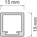 Trend LED Profile 15x15mm Opal ABS Cover / 2m