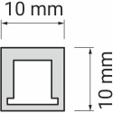 Profil Led Trend 10x10mm ABS opale / 2m