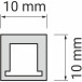 Profil Led Trend 10x10mm ABS opale / 2m