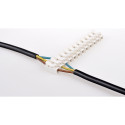 Barette 12 connecteurs 2 voies câbles de 0,5-2,5mm2 PVC blanc / pce
