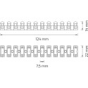 12 x 2-weg connectoren 0,5-2,5mm2 PVC wit / pce