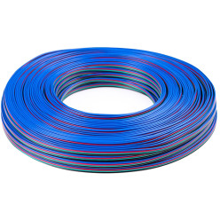 RGB stroomkabel 4x0.32mm² 220V 4 kleuren / m