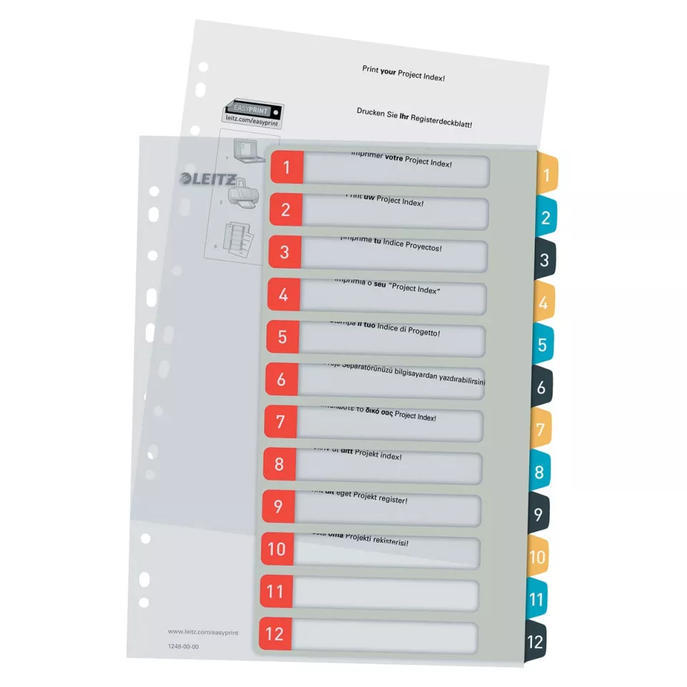 Leitz Cosy A4 Index Dividers 1-12 PP...