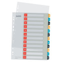 Leitz Cosy A4 Index Dividers 1-12 PP Assorted Colours 11-Hole Set