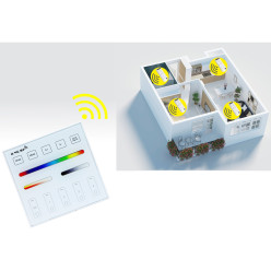 Muurpiloot voor multi 5in1 bestuurder 4 zones radiofrequentie / pce