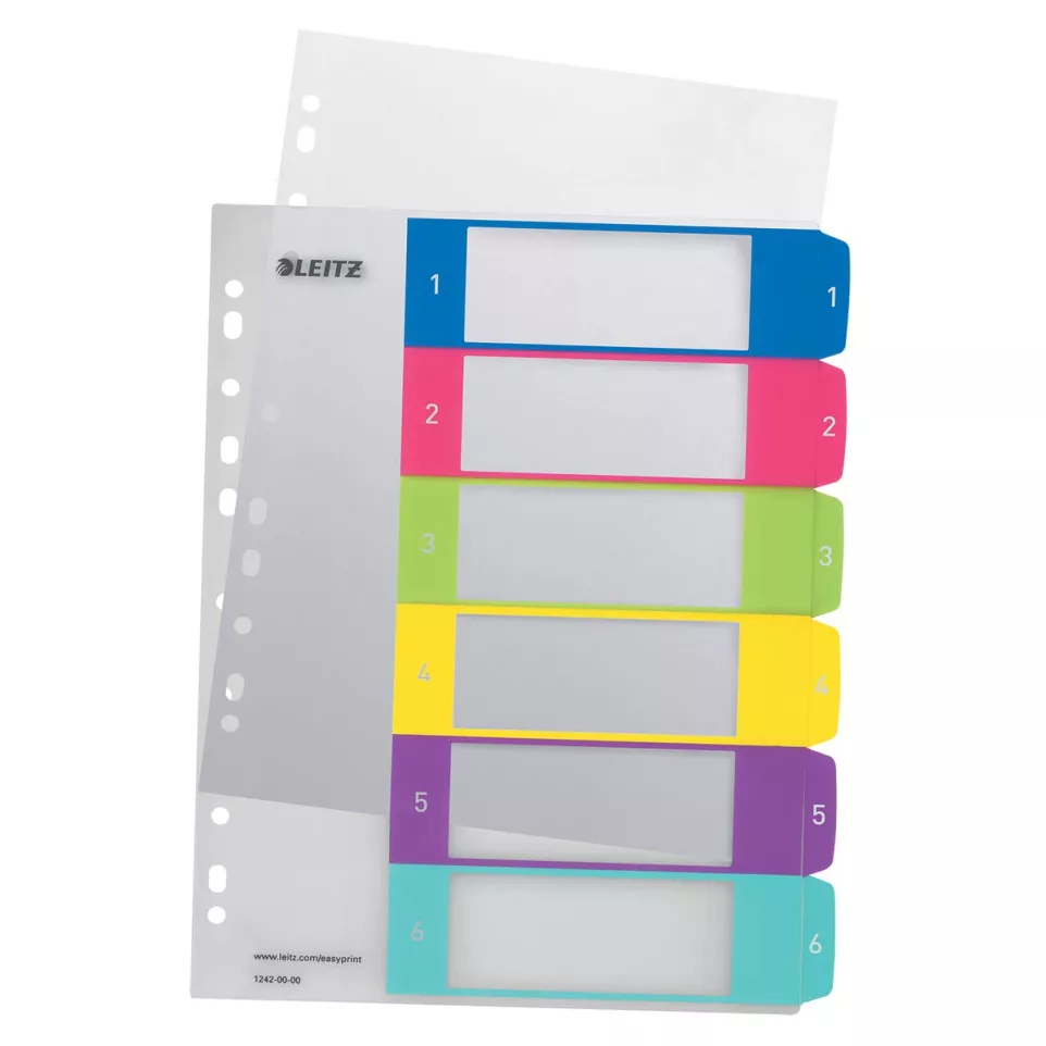 Leitz WOW Printable Dividers, 6 Tabs