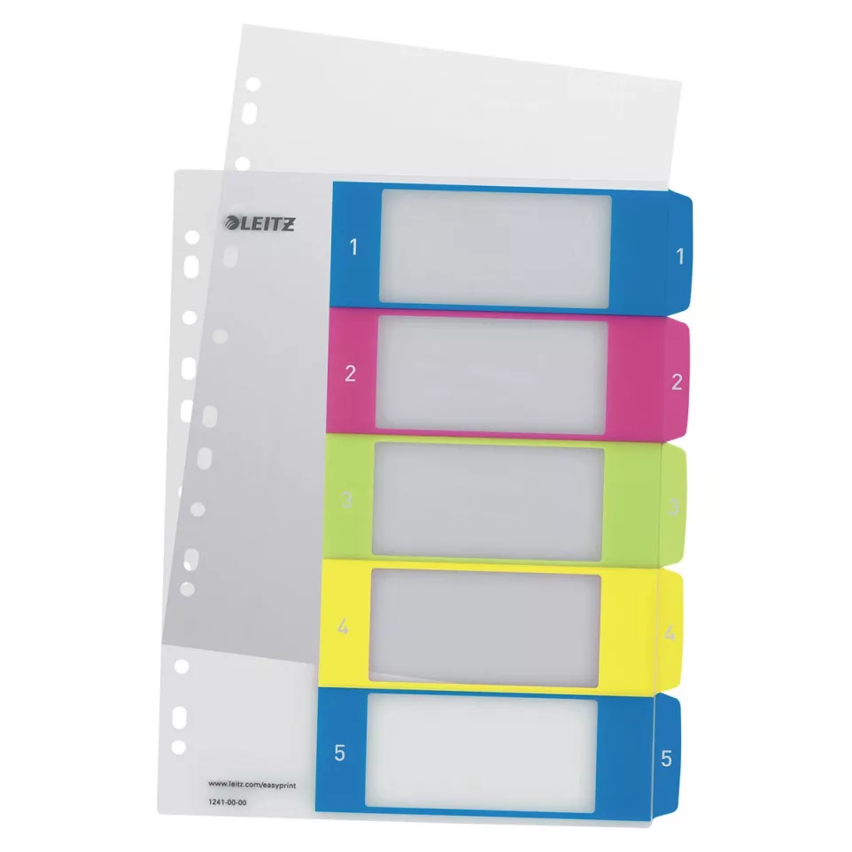 Leitz WOW Printable Dividers, 5 Tabs