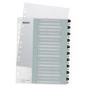 Leitz WOW Printable Index Dividers, 20 Tabs, Black and White