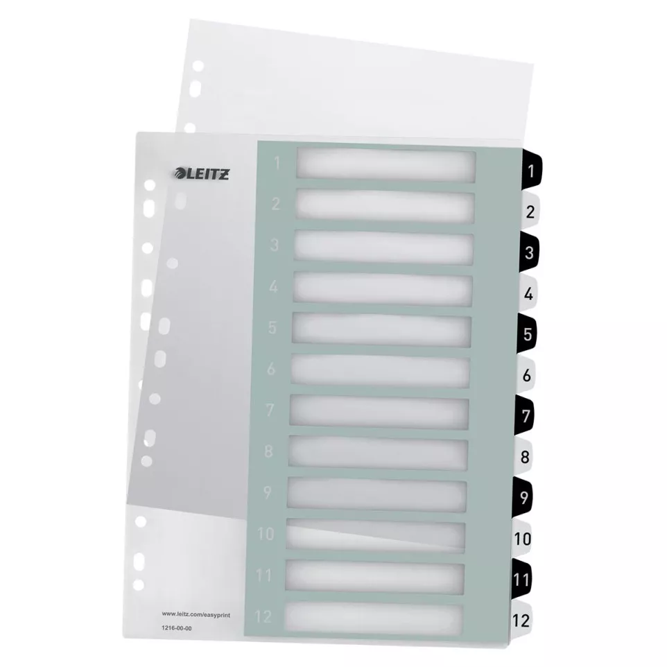 Leitz WOW printbare index, 12 tabs,...