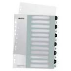Leitz WOW printbare index, 12 tabs, zwart-wit