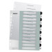 Leitz WOW printbare index, 12 tabs, zwart-wit