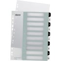 Leitz WOW printable dividers, 10 tabs, black and white