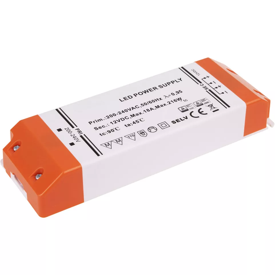 Driver LED Slim 216W 12V DC sans...