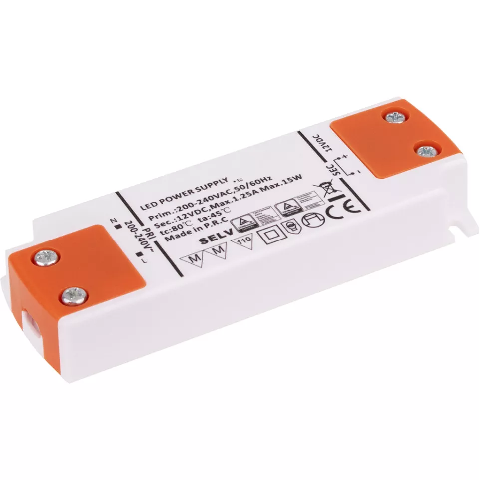 Driver LED Slim 15W 12V DC sans câble...