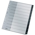 Leitz Recycle Dividers A4 11 Holes Polypropylene Black 1-10