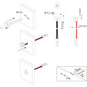 Led Spotlight STAR mini Ø11mm warm wit chroom 12V 0,6W + 2m kabel AMP / pce