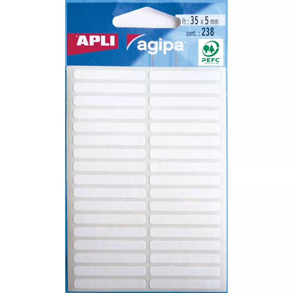 Agipa witte etiketten in etui ft 5 x...