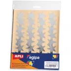 Agipa Metallic Stickers, Pack of 128 Pieces, Gold and Silver, Star 35 mm
