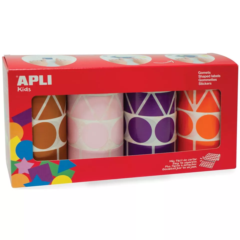 Apli Kids gommettes XL, 4 rouleaux,...