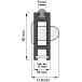 Barre de penderie Railing Slim LED avec capteur PIR Alu noir 1400mm câble à droite / PCE