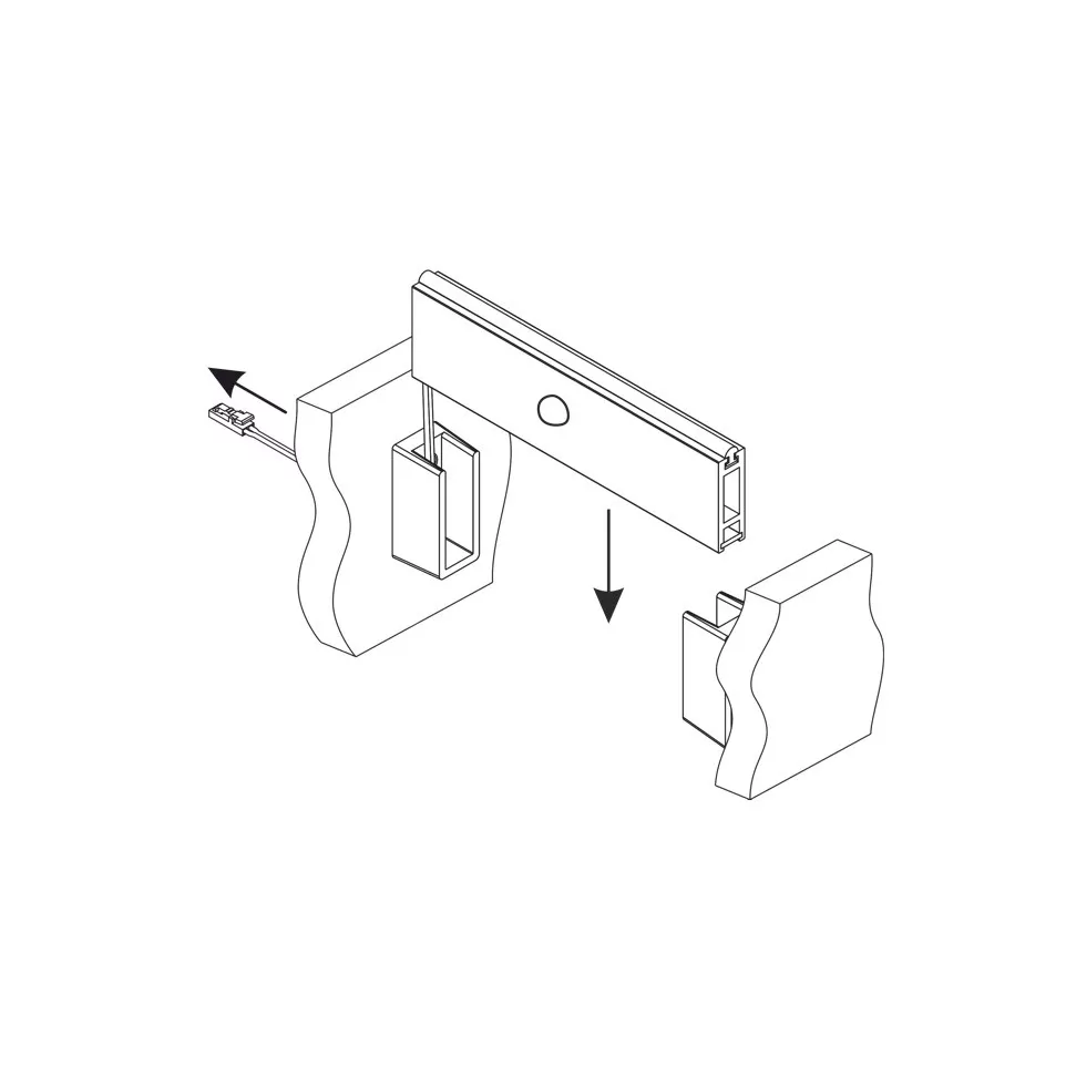 Slim LED Wardrobe Rail with PIR...