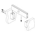 Railing Slanke LED garderobe rail met PIR sensor Alu 1400mm rechtse kabel / PCE