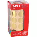 APLI Kids Metallic Dot Stickers Roll, Circle 20 mm, 1770 Stickers