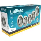 Spot GU10 5W 400lm blanc chaud inox IP20 / 5pce