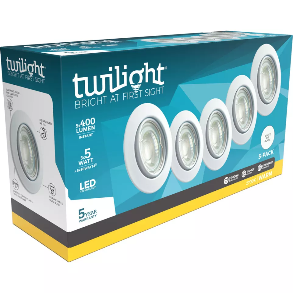 Spot GU10 5W 400lm blanc chaud blanc...
