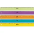 M+R plastic ruler assorted colors 30 cm