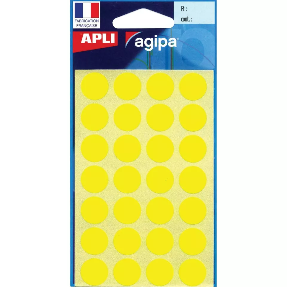 Agipa étiquettes ronds en pochette...