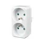 Domino blanc 2 prises 16A +...