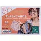 Exacompta Colored Index Cards, A6 Ruled, Pack of 50