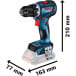 Bosch GSR 18V-90 C Professional Cordless Drill Driver without Battery or Charger per piece