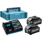 2 BL4040 accu's + 1 enkele lader Makita Powerpack 40V XGT Lithium-Ion / pce