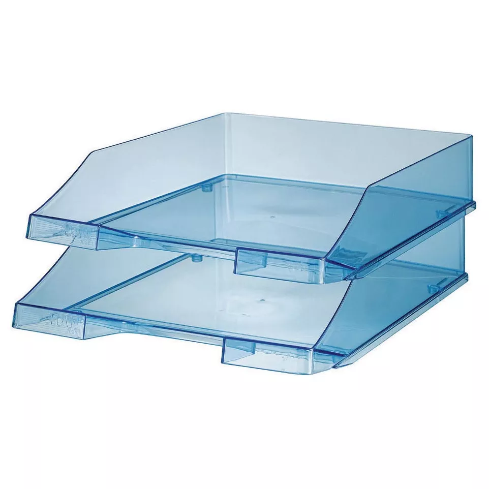 Han C4 Letter Tray Blue Transparent