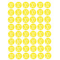 Agipa Removable Discount Labels -30% Yellow, Pack of 192
