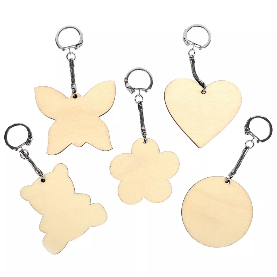 Graine Créative Sleutelhanger hout,...