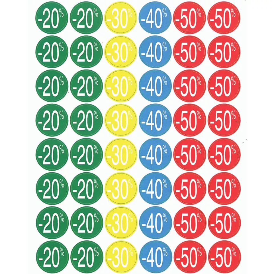 Agipa Discount Labels -20% to -50%,...