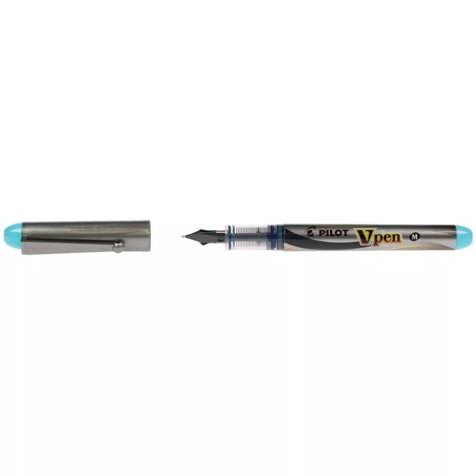 Pilot vulpen V-Pen Silver turkoois
