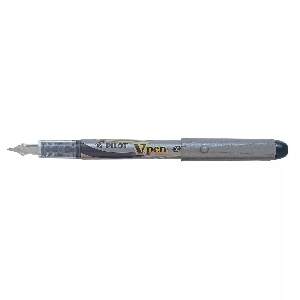 Pilot V-Pen Fountain Pen Silver, Black