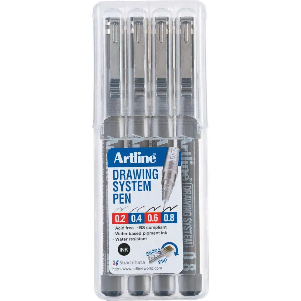Fineliner Drawing System etui van 4...