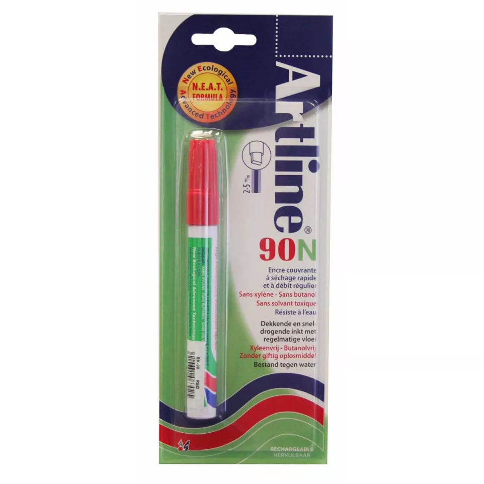 Artline Marqueur permanent 90N rouge,...
