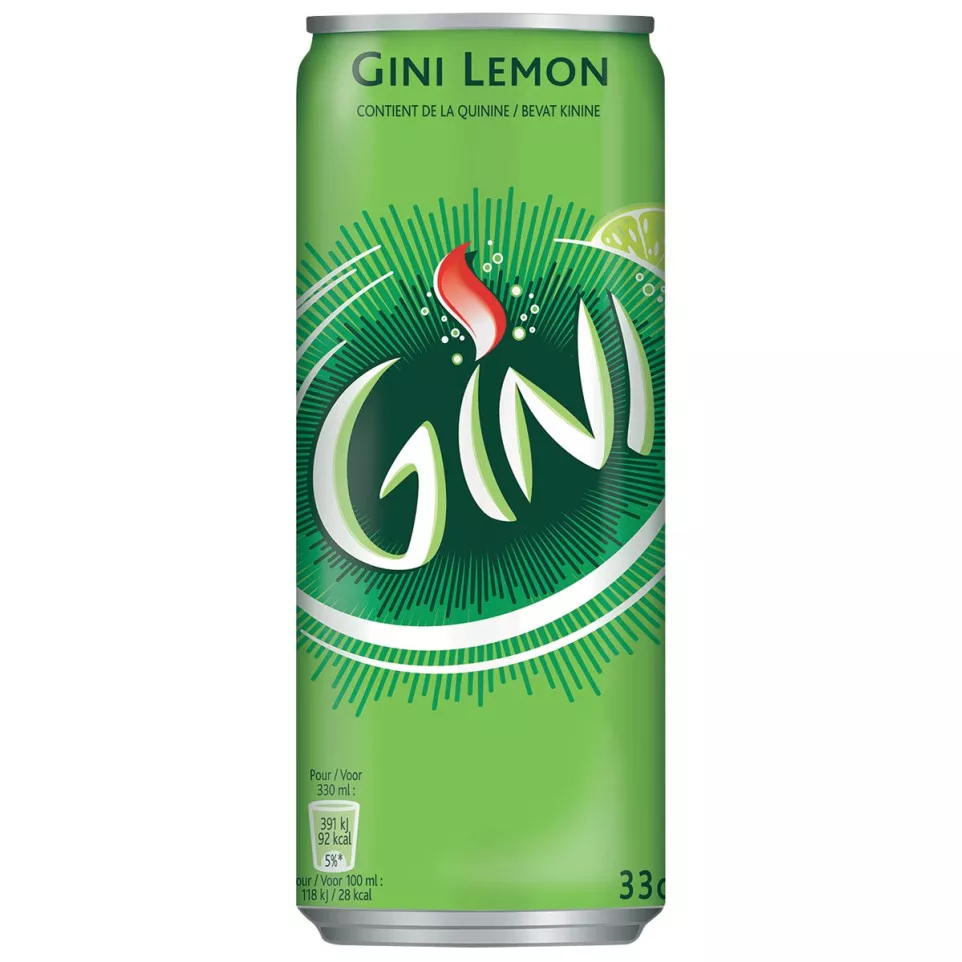 Gini Lemon Soft Drink 33 cl Can Pack...